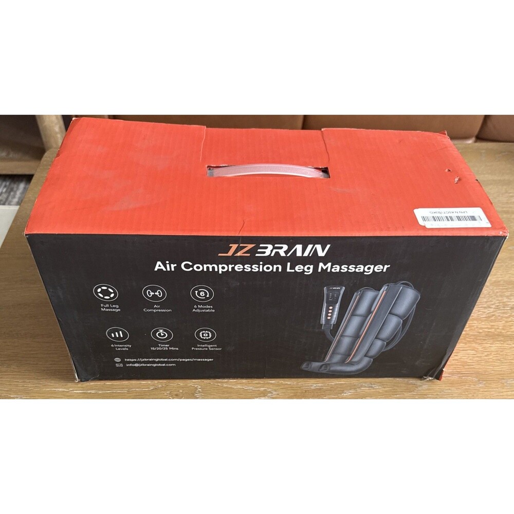 JZBRAIN Air Compression Leg Massager With Heat FE-7229 New Open Box